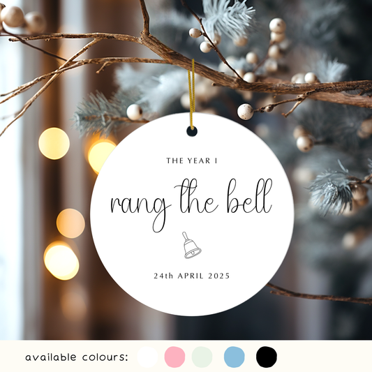 Personalised The Year I Rang the Bell Christmas Decoration