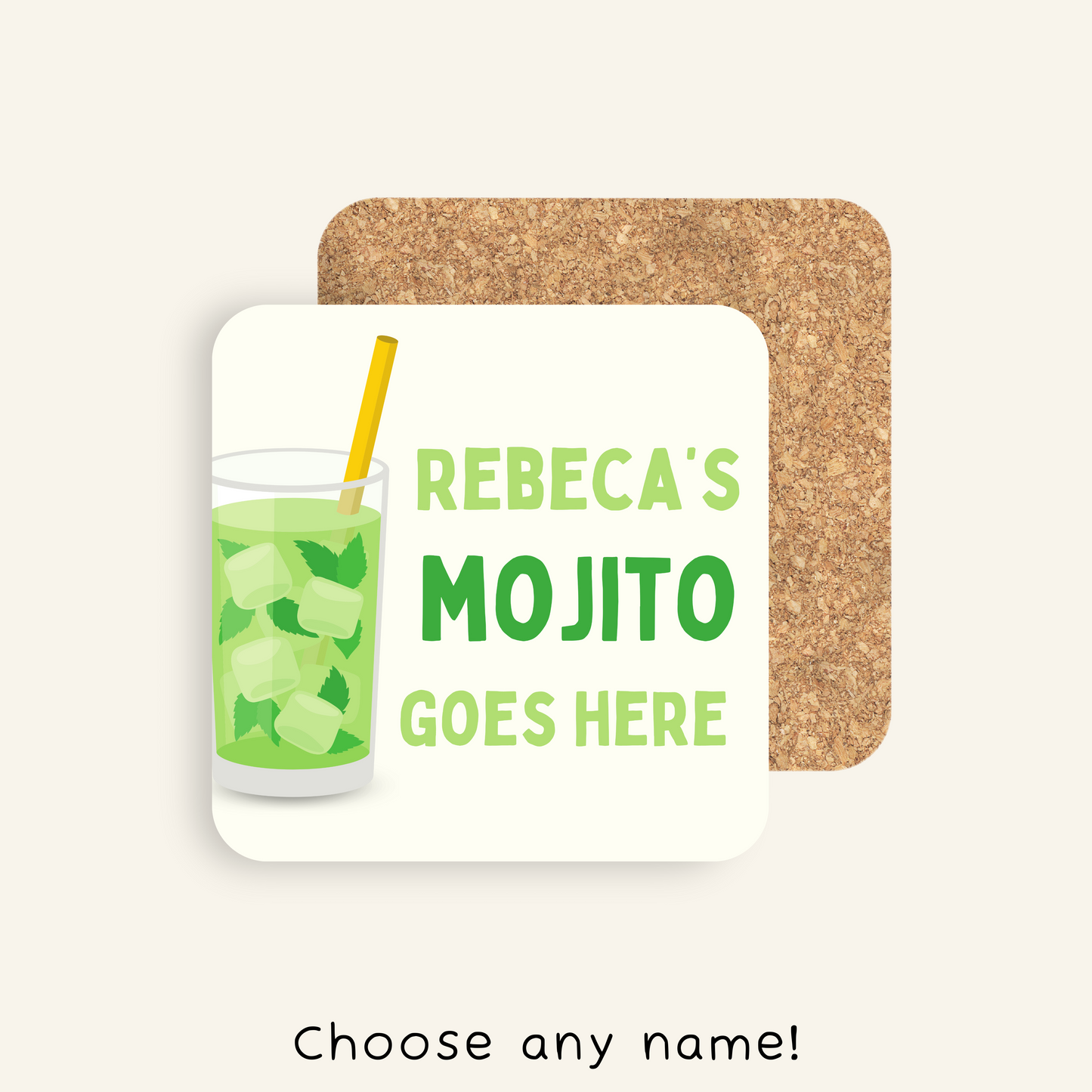 Personalised [Insert Name] Mojito Goes Here Coaster