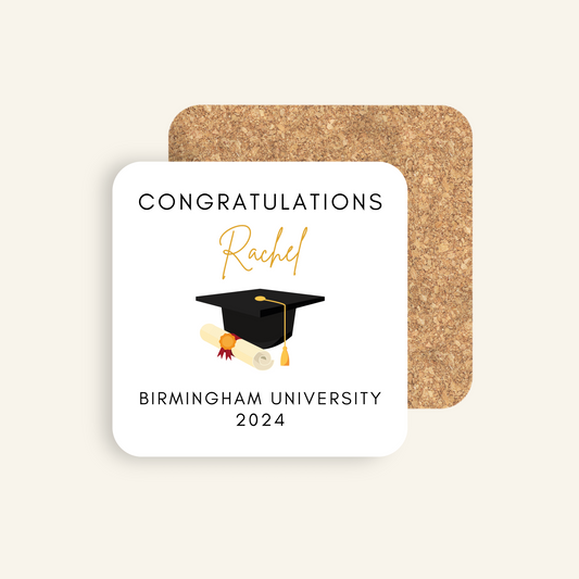 Personalised Graduation Coaster