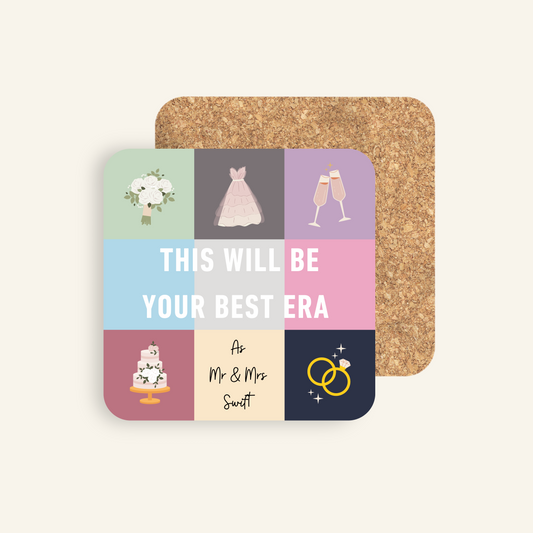 Taylor Swift Inspired Best Era Wedding Coaster