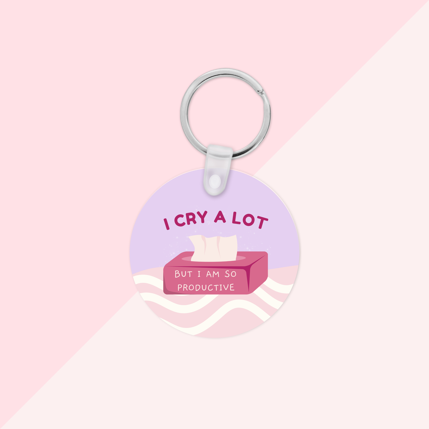 Taylor Swift Inspired I Cry a Lot but I am So Productive Keyring