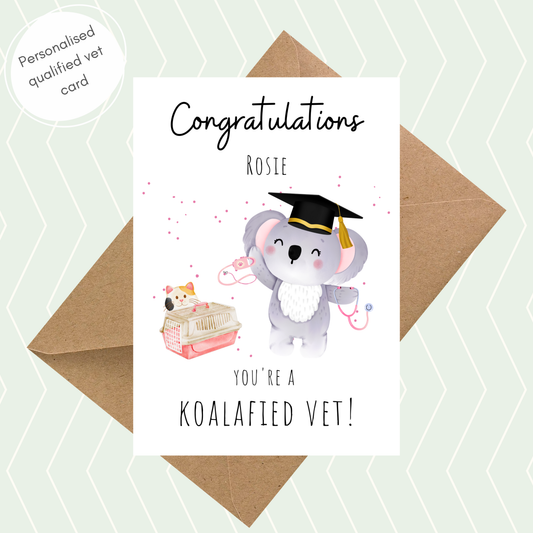Personalised Koalafied Vet Card