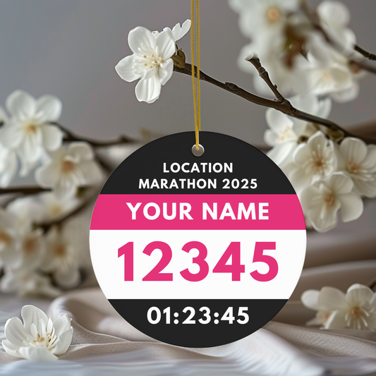 Personalised Marathon Hanging Decoration