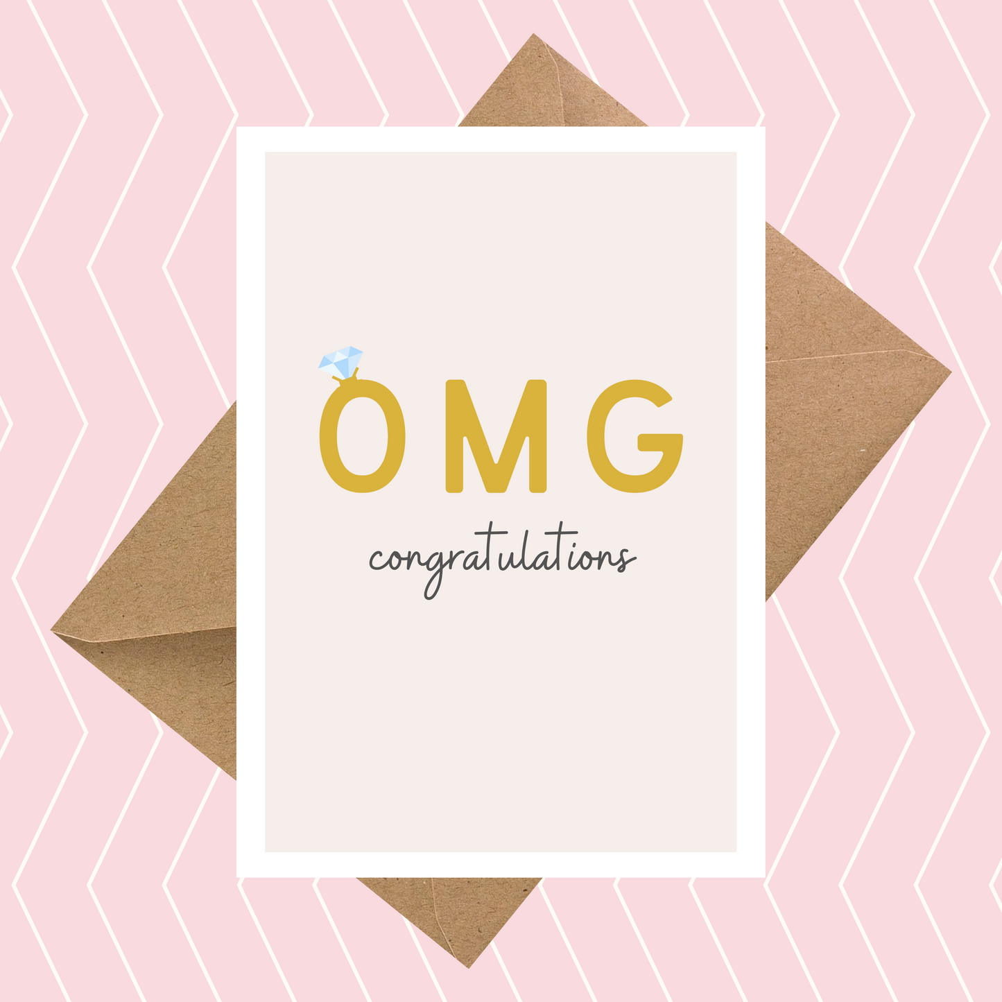 OMG Congratulations Engagement Card