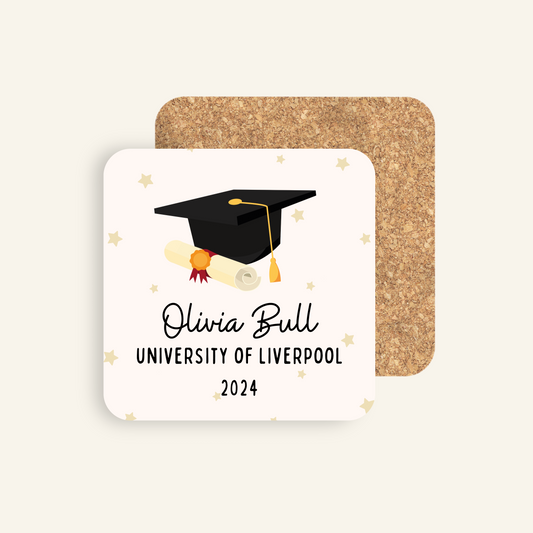 Personalised Graduation Coaster