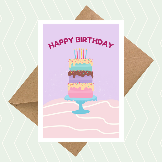 Happy Birthday Cake Card