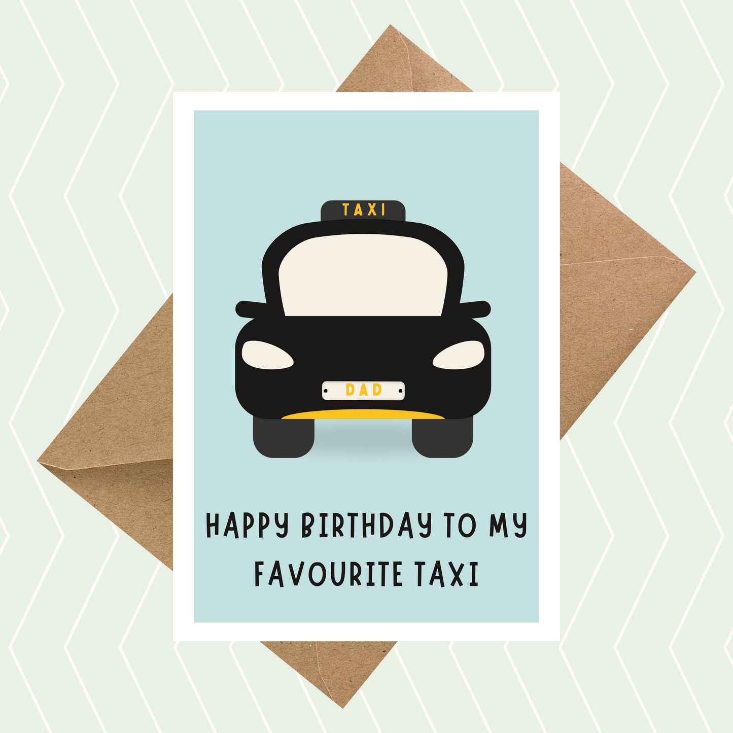 Happy Birthday Taxi Dad Card