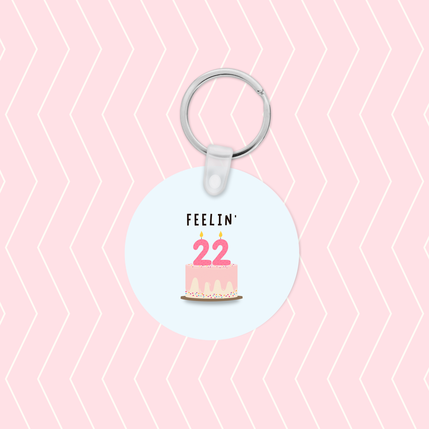 Taylor Swift Inspired Feelin' 22 Keyring