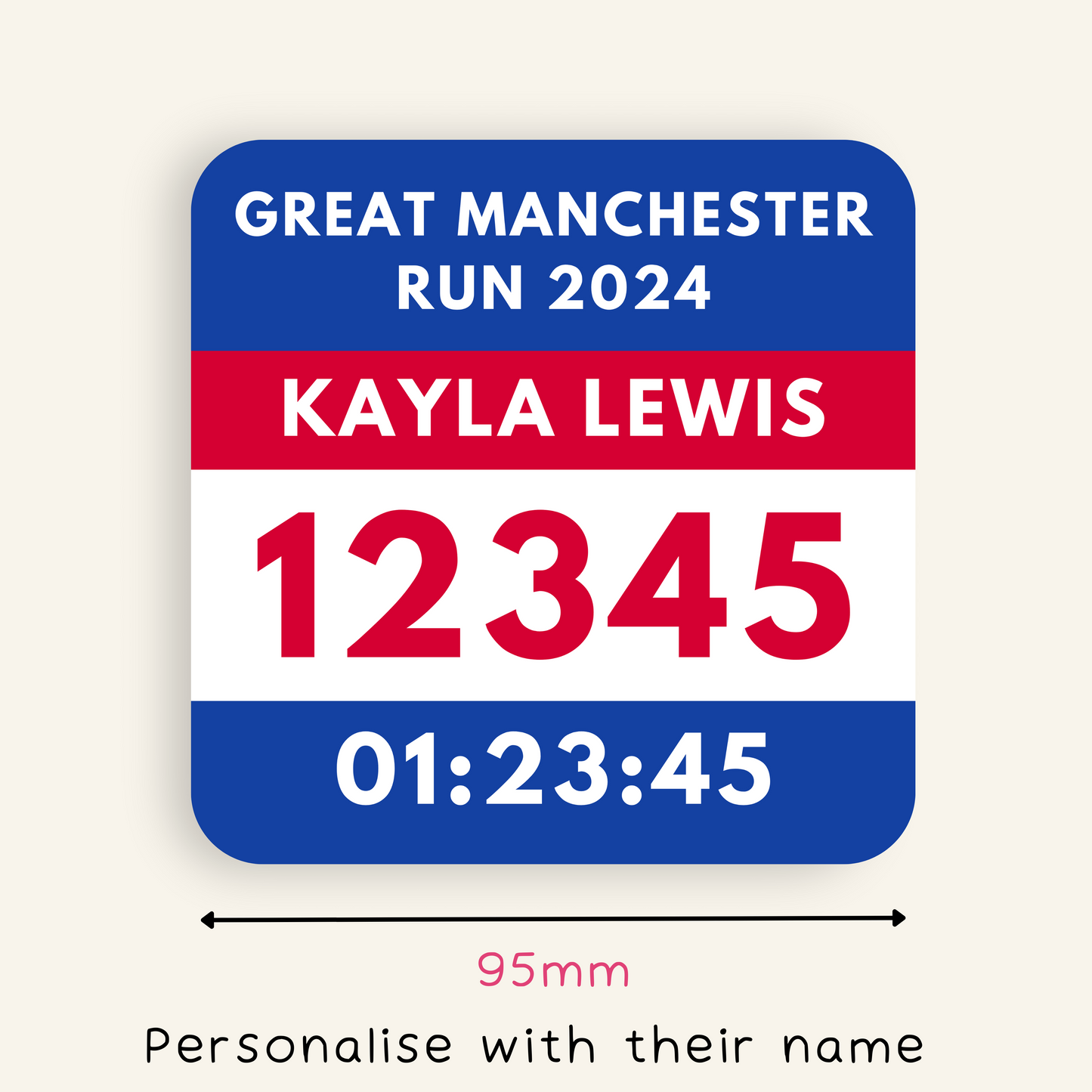 Personalised Great Manchester Run Coaster