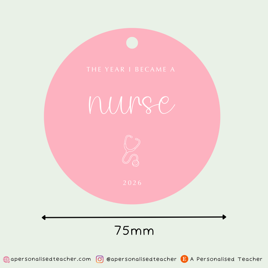 Personalised The Year I Became a Nurse Christmas Decoration