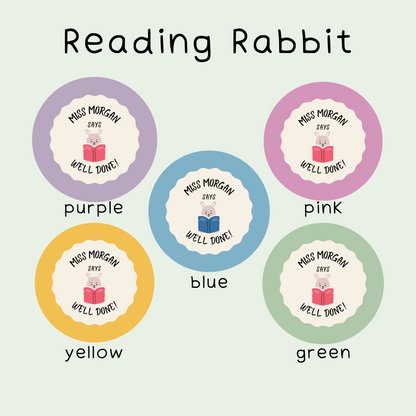 Personalised Reading Teacher Stickers