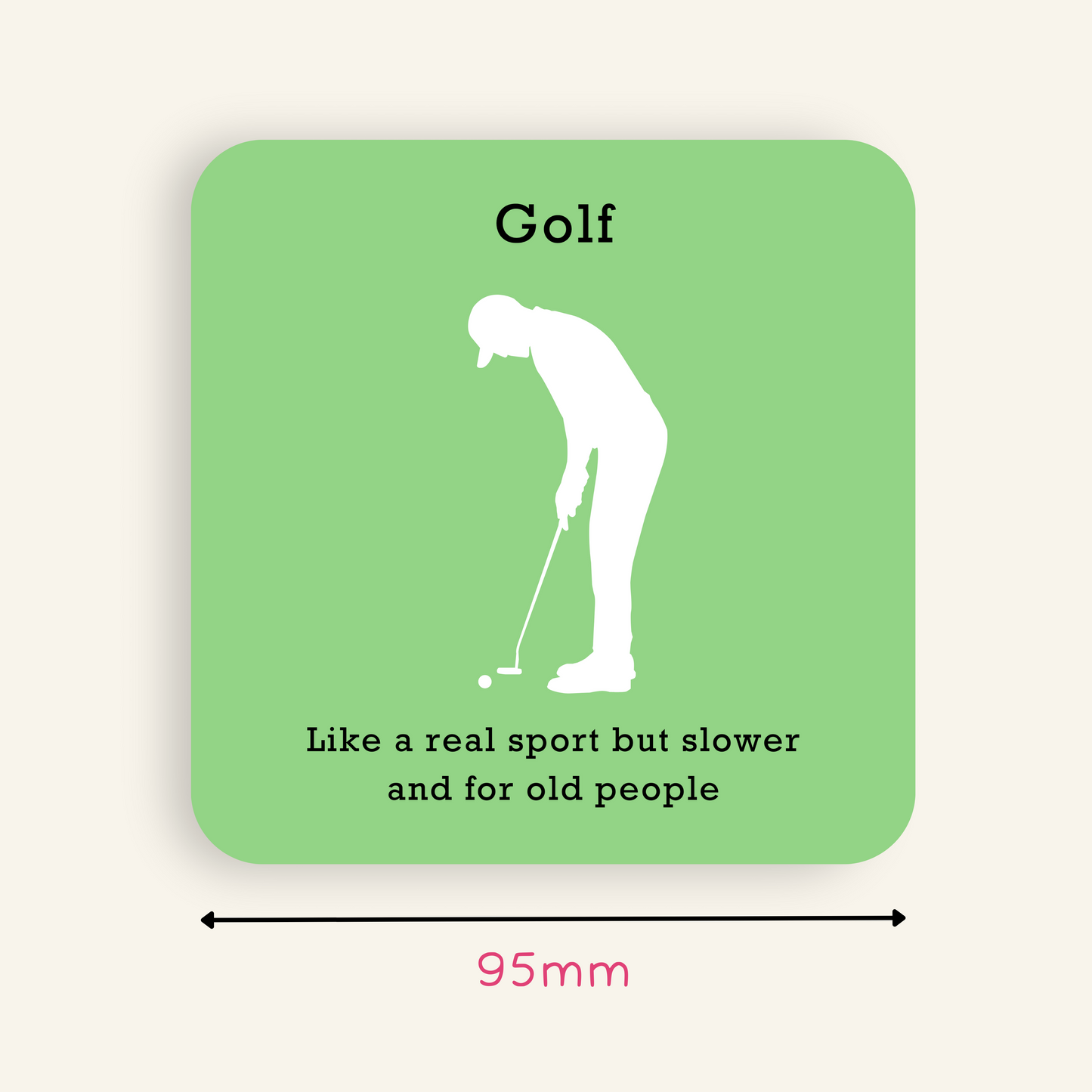 Funny Golf Coaster