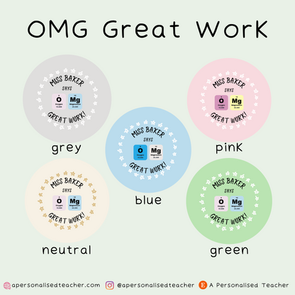 Personalised Chemistry Teacher Stickers