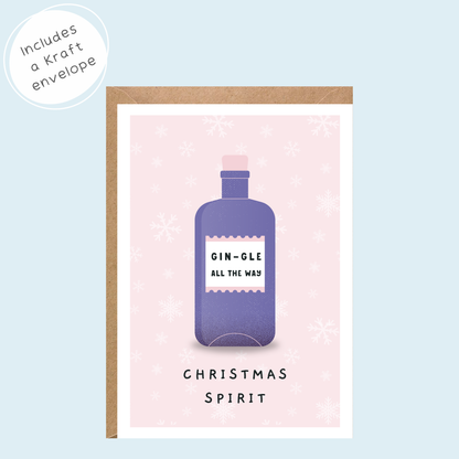Gin-gle All The Way Christmas Card