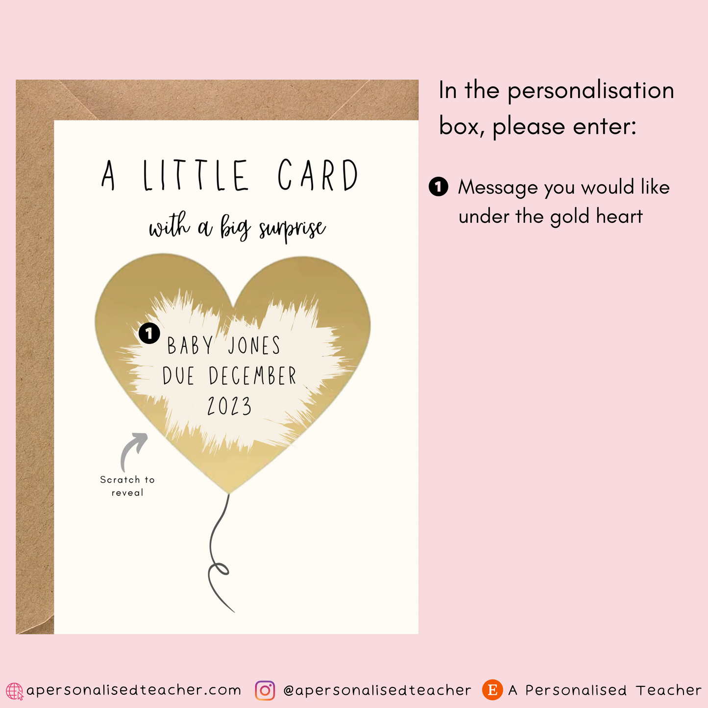 Pregnancy Announcement Scratch Card