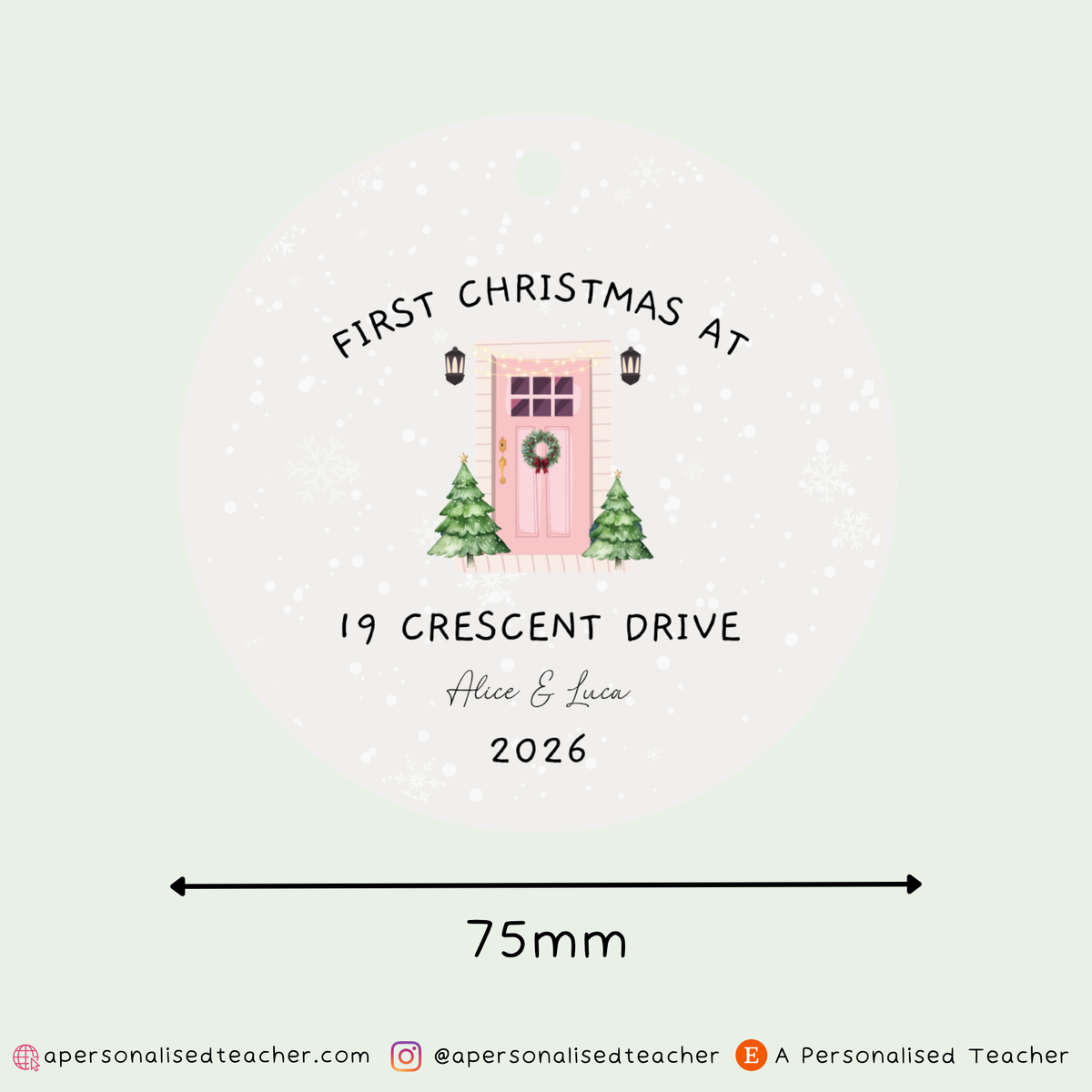 Personalised First Christmas in New Home Decoration