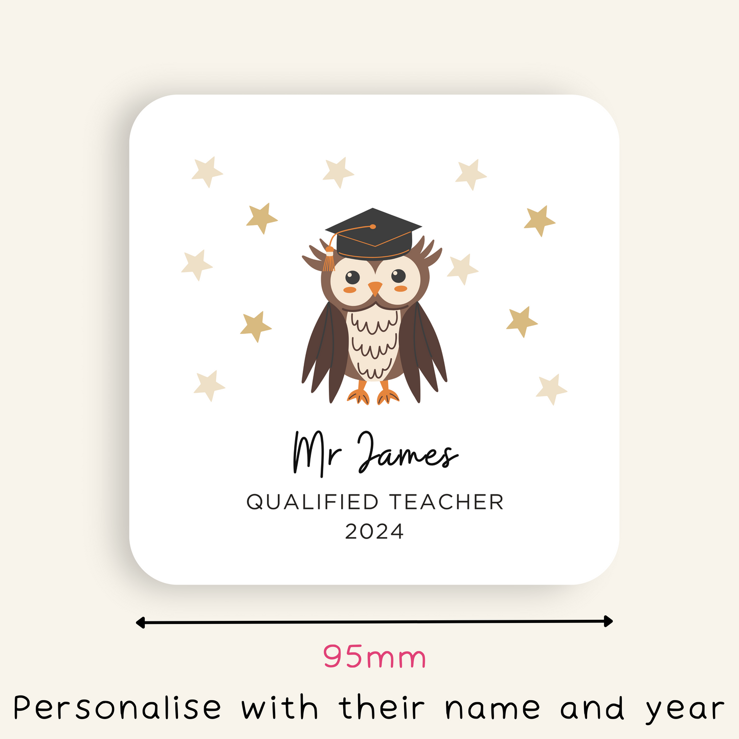 Personalised Qualified Teacher Coaster