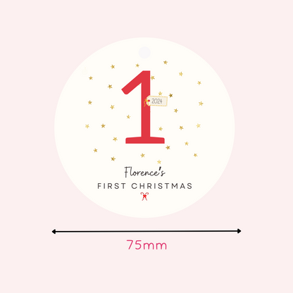 Personalised First Christmas Decoration
