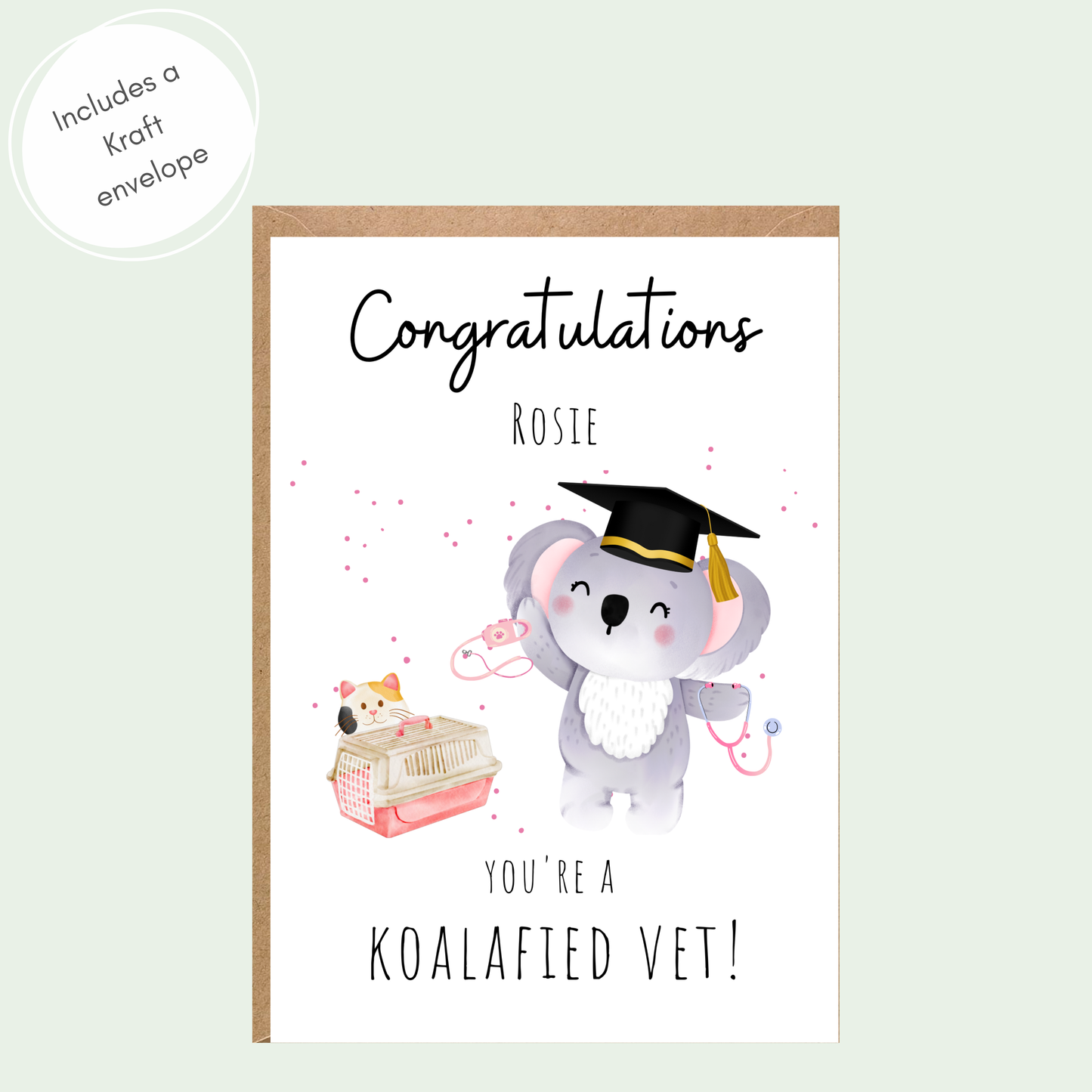 Personalised Koalafied Vet Card