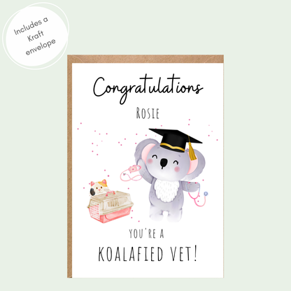 Personalised Koalafied Vet Card