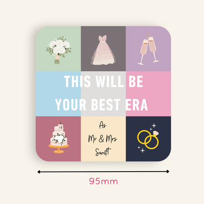 Taylor Swift Inspired Best Era Wedding Coaster