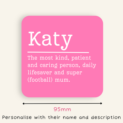 Personalised Name Definition Coaster