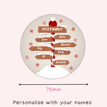 Personalised Family Christmas Decoration