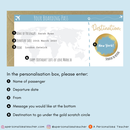Scratch To Reveal Boarding Pass Holiday Voucher