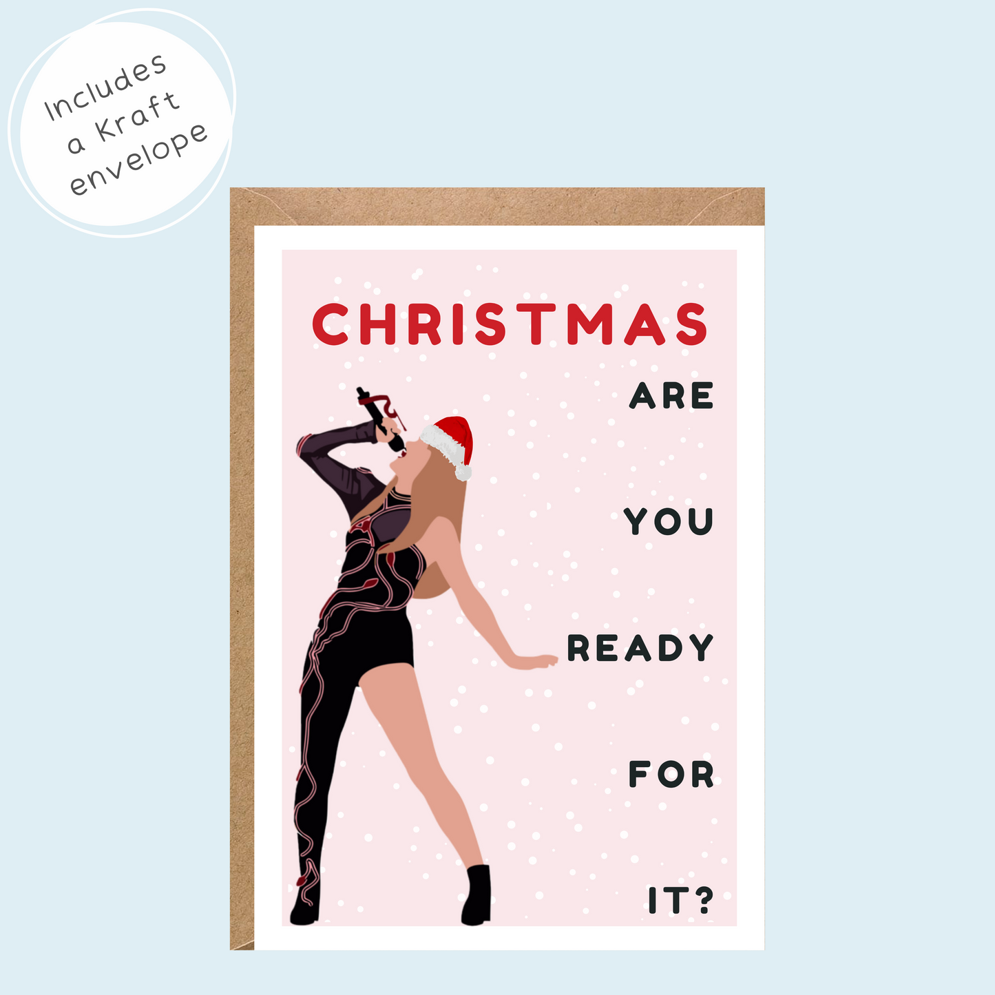 Taylor Swift Inspired, Ready for It Christmas Card