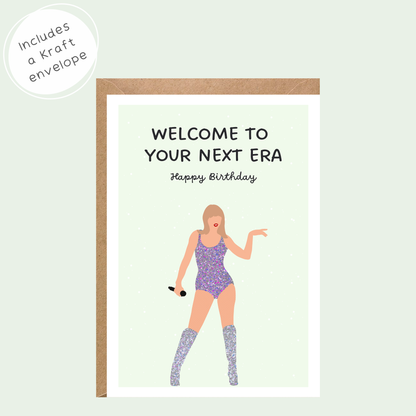 Welcome To Your Next Era Happy Birthday Card