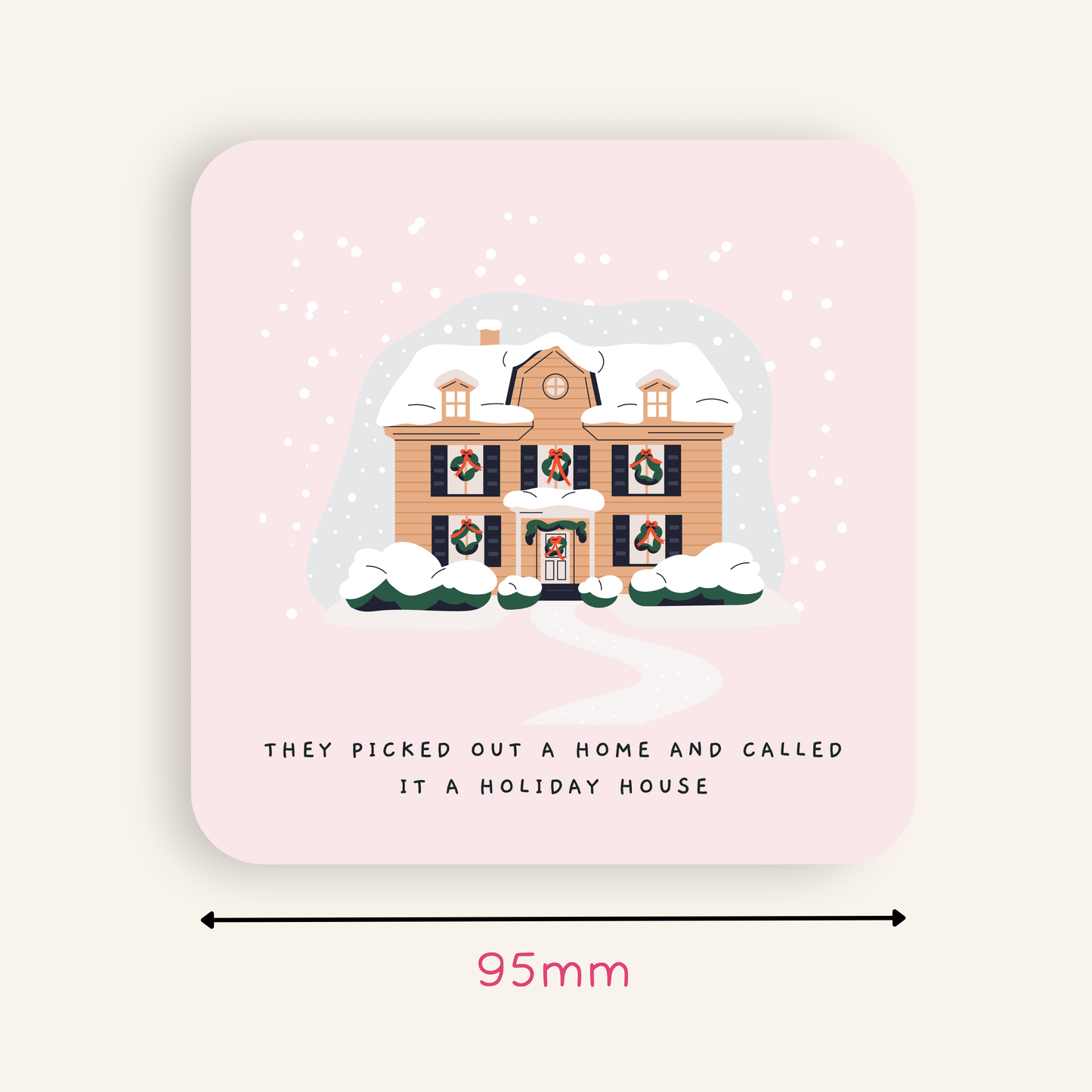 Taylor Swift Inspired Holiday House Coaster