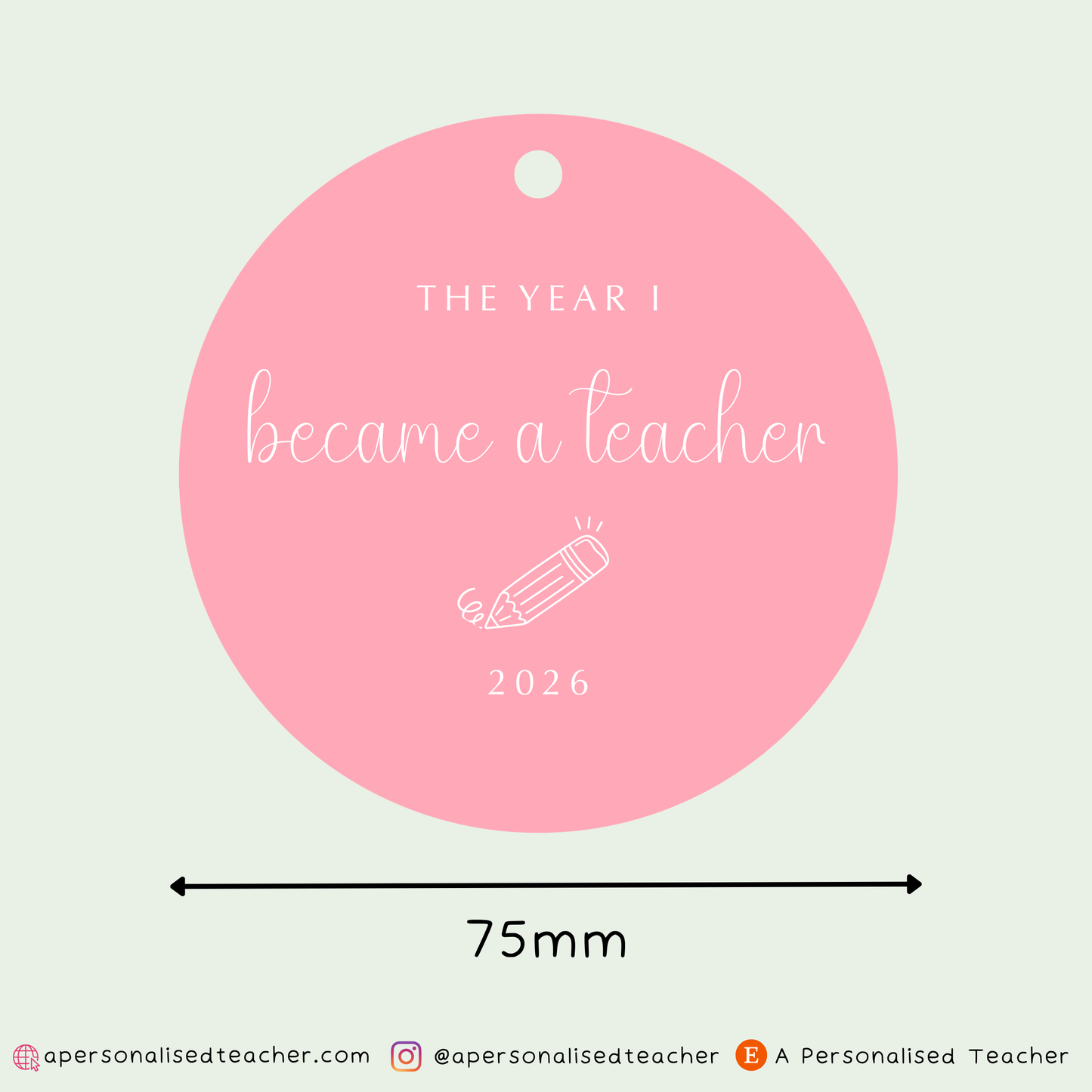 Personalised The Year I Became a Teacher Christmas Decoration
