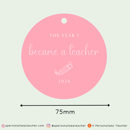 Personalised The Year I Became a Teacher Christmas Decoration