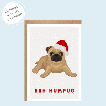 Bah HumPug Christmas Card