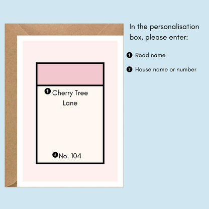 Monopoly Inspired New House Card