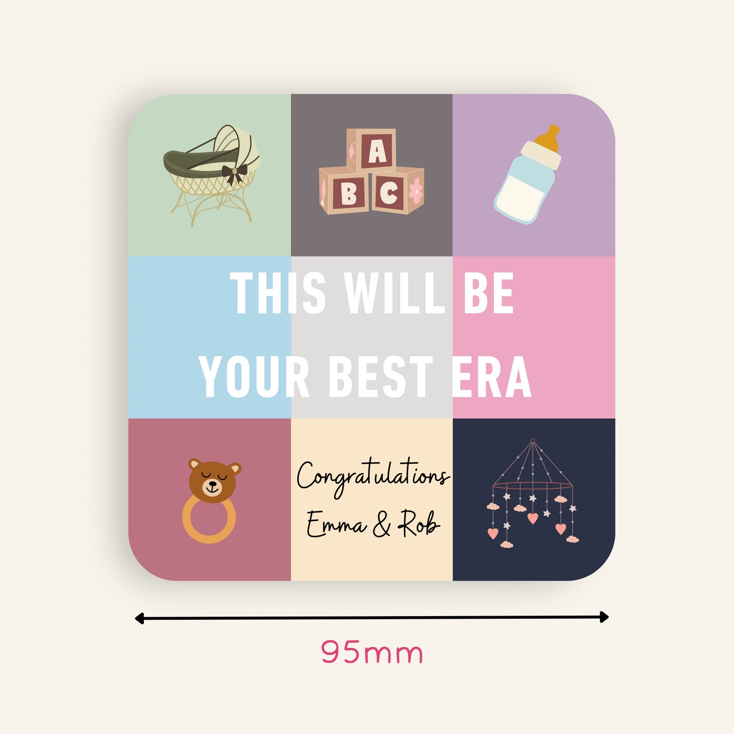 Taylor Swift Inspired Best Era New Parents Coaster