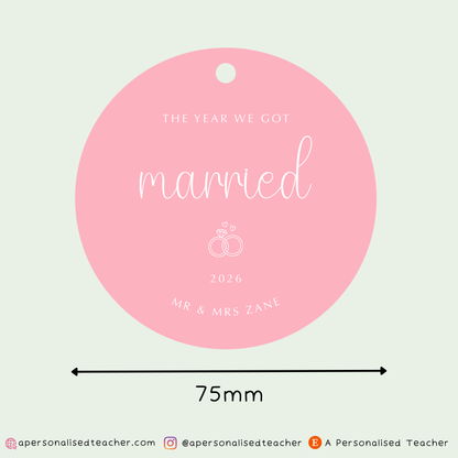 Personalised The Year We Got Married Christmas Decoration