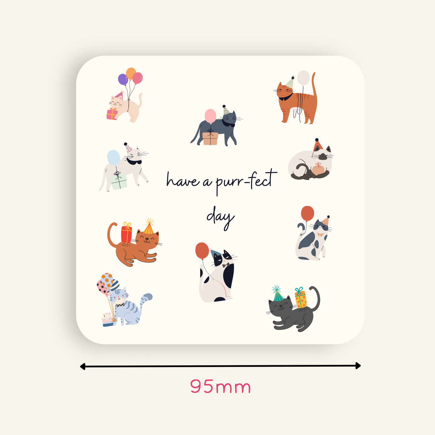 Purr-fect Day Cat Coaster