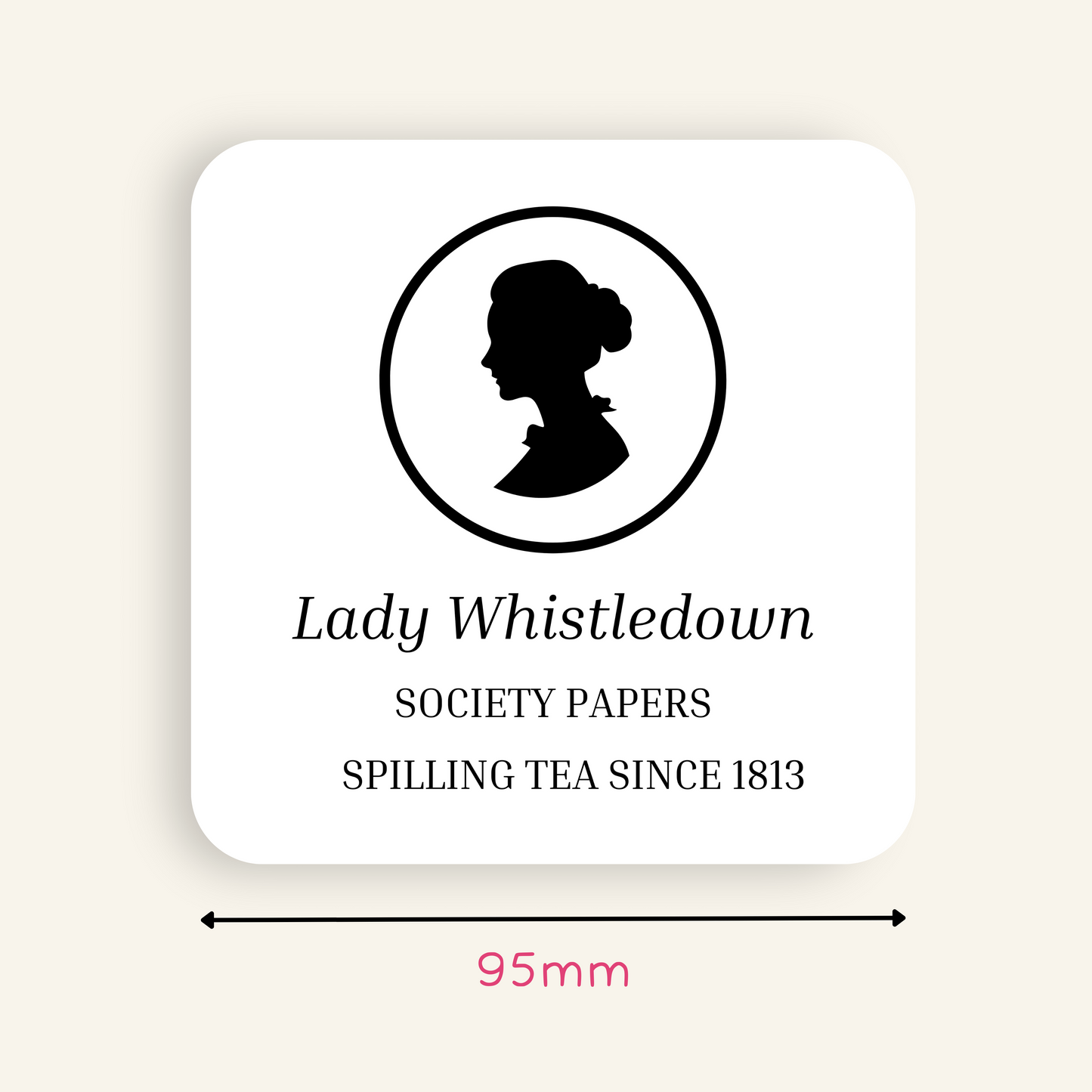 Lady Whistledown Society Papers Coaster