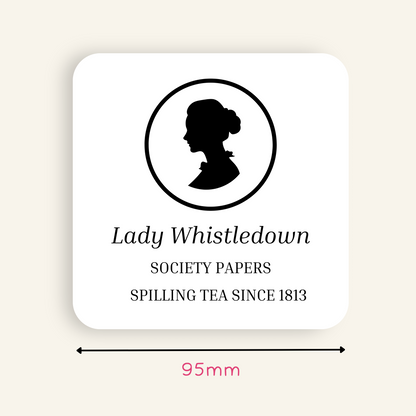 Lady Whistledown Society Papers Coaster