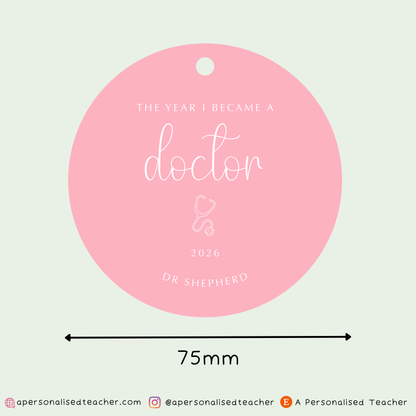 Personalised The Year I Became a Doctor Christmas Decoration