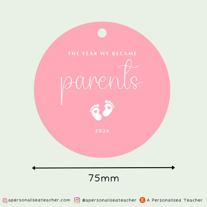 Personalised The Year We Became Parents Christmas Decoration
