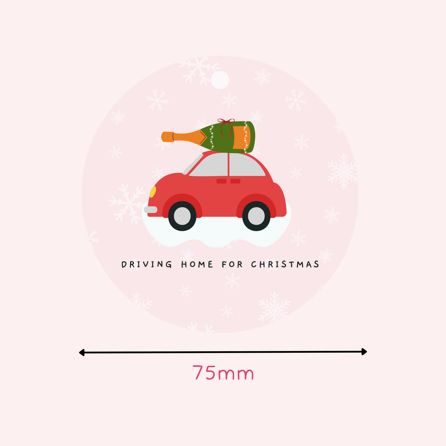 Driving Home for Christmas Prosecco Christmas Decoration