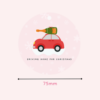Driving Home for Christmas Prosecco Christmas Decoration