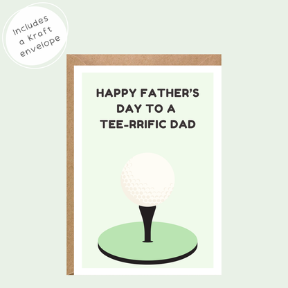 Happy Father's Day to a Tee-rrific Dad Golf Card