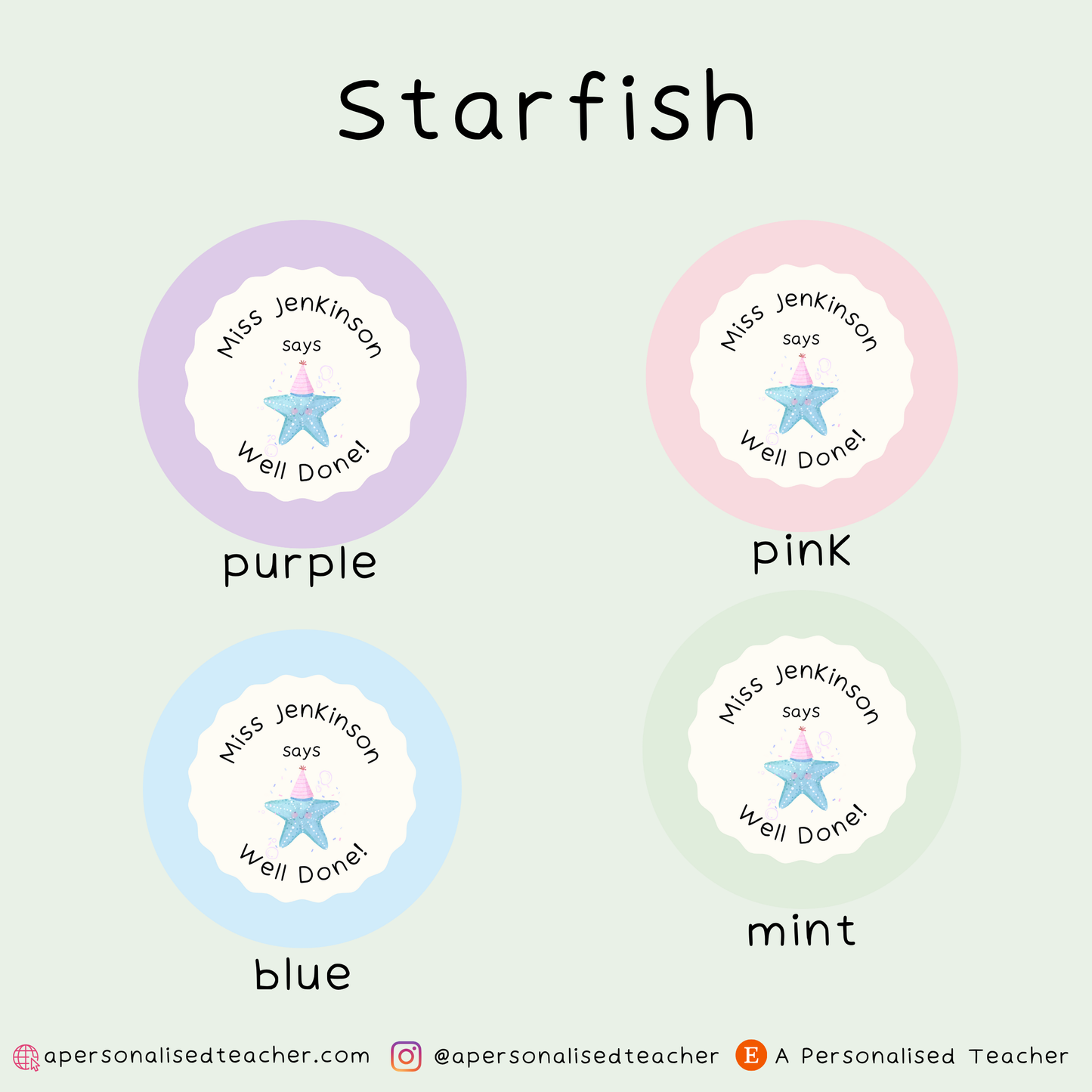 Personalised Teacher Stickers