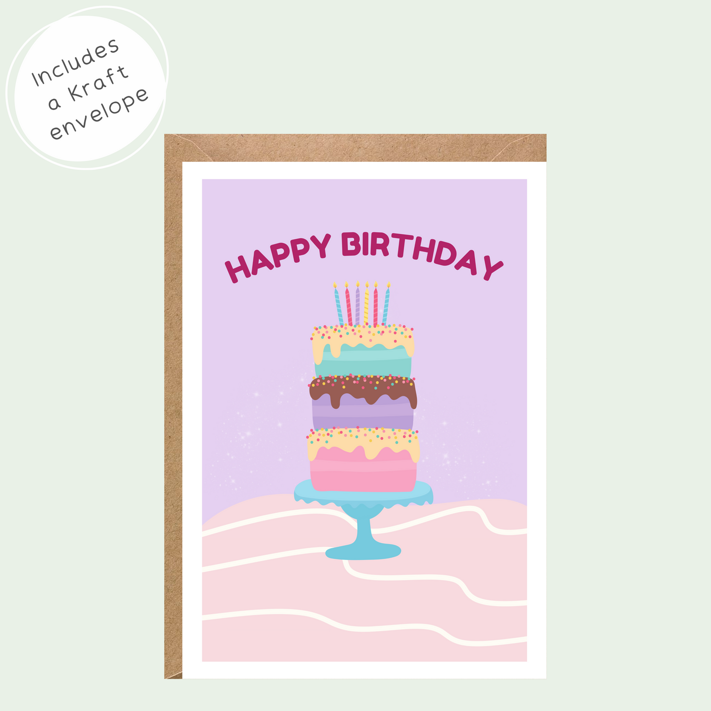 Happy Birthday Cake Card