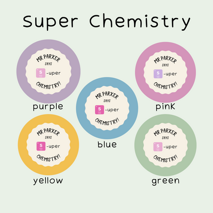 Personalised Chemistry Teacher Stickers