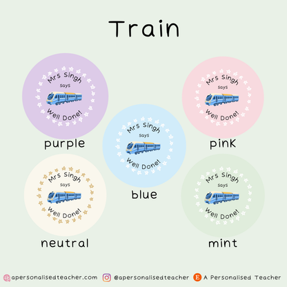 Personalised Vehicle Teacher Stickers