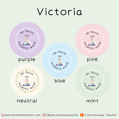 Personalised Monarch Teacher Stickers